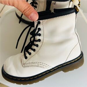White Dr Martens Boots - Toddler